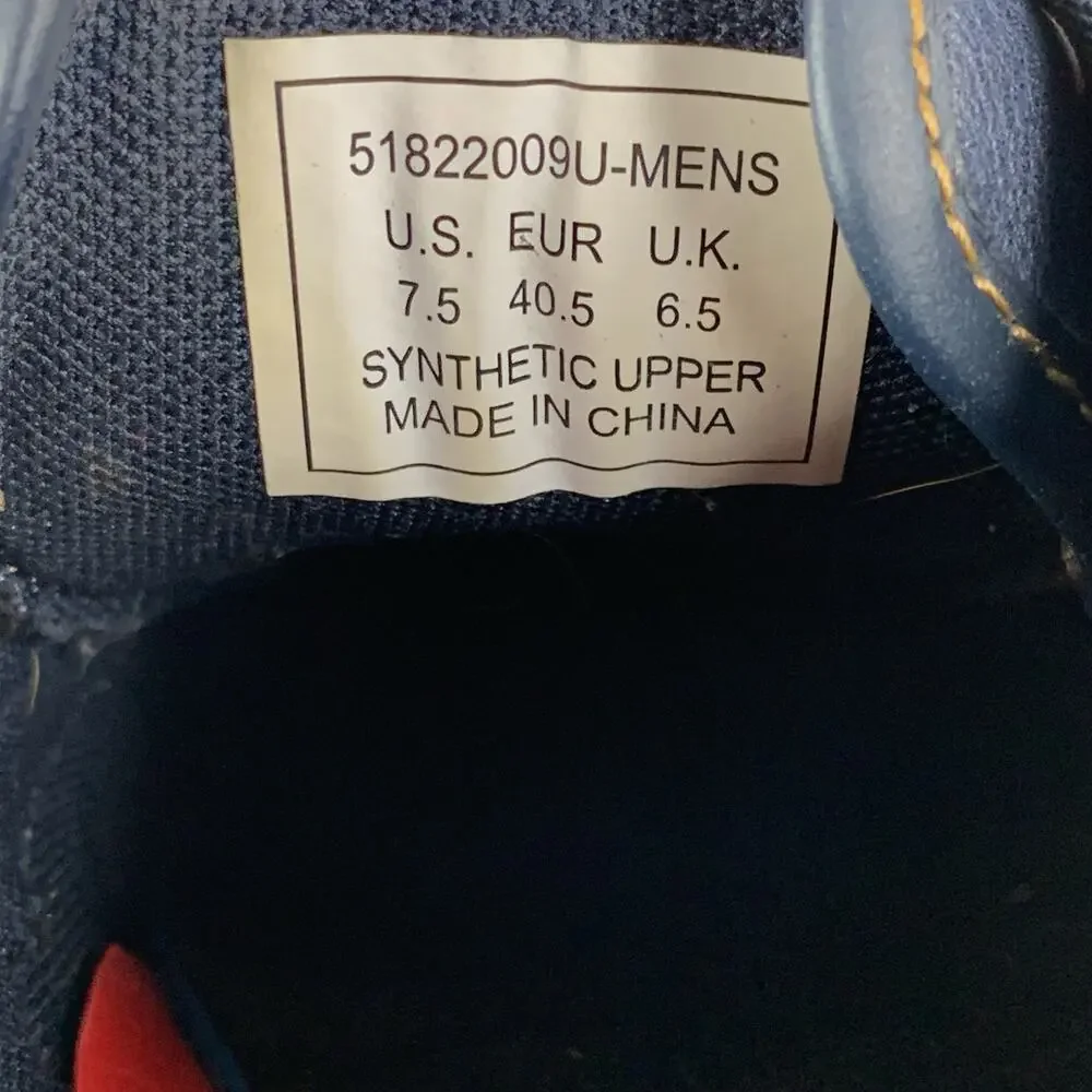 Levi's Ethan C Nappa Sneakers Men’s Size 7.5 Navy Blue Low Top Casual
